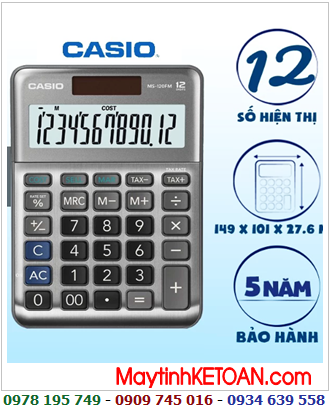 Casio MS-120FM, Máy tính tiền Casio MS-120FM để bàn bỏ túi có phím GTGT chính hãng| CÒN HÀNG